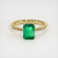 1.56 Ct. Emerald Ring, 18K Yellow Gold 1