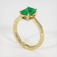 1.56 Ct. Emerald Ring, 18K Yellow Gold 2