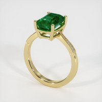 2.69 Ct. Emerald Ring, 18K Yellow Gold 2