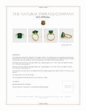 Emerald Ring 7.62 Ct. 18K Yellow Gold Appraisal