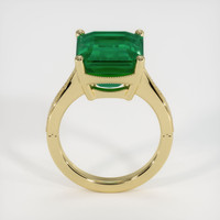 7.62 Ct. Emerald Ring, 18K Yellow Gold 3