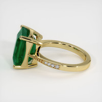 7.62 Ct. Emerald Ring, 18K Yellow Gold 4