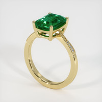 2.85 Ct. Emerald Ring, 18K Yellow Gold 2