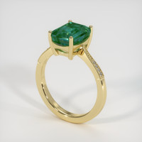 2.94 Ct. Emerald Ring, 18K Yellow Gold 2