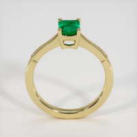 0.68 Ct. Emerald Ring, 18K Yellow Gold 3