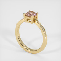 1.08 Ct. Padparadscha Sapphire Ring, 18K Yellow Gold 2