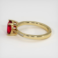 1.64 Ct. Ruby Ring, 18K Yellow Gold 4