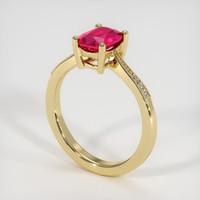 1.70 Ct. Ruby Ring, 18K Yellow Gold 2