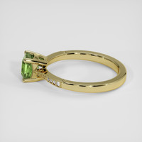 1.18 Ct. Green Sapphire Ring, 18K Yellow Gold 4
