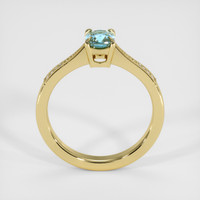 0.61 Ct. Bluish Green Sapphire Ring, 18K Yellow Gold 3