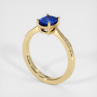 1.20 Ct. Blue Sapphire Ring, 18K Yellow Gold 2