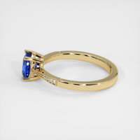 1.20 Ct. Blue Sapphire Ring, 18K Yellow Gold 4