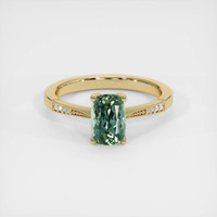1.63 Ct. Green Sapphire Ring, 18K Yellow Gold 1