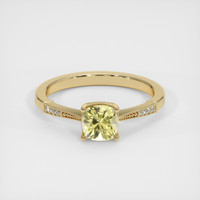 1.03 Ct. Yellow Sapphire Ring, 18K Yellow Gold 1