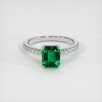 1.76 Ct. Emerald Ring, Platinum 950 1