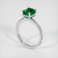 1.76 Ct. Emerald Ring, Platinum 950 2