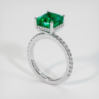 2.91 Ct. Emerald Ring, Platinum 950 2