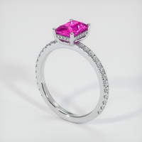 2.05 Ct. Pink Sapphire Ring, Platinum 950 2