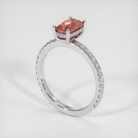 1.66 Ct. Padparadscha Sapphire Ring, Platinum 950 2