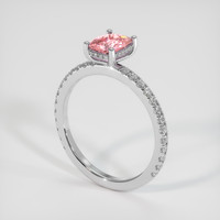 0.97 Ct. Padparadscha Sapphire Ring, Platinum 950 2