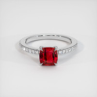 1.37 Ct. Ruby Ring, Platinum 950 1