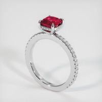 0.89 Ct. Ruby Ring, Platinum 950 2