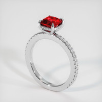 0.80 Ct. Ruby Ring, Platinum 950 2