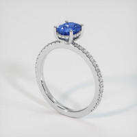 1.48 Ct. Blue Sapphire Ring, Platinum 950 2