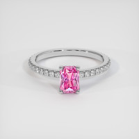 1.20 Ct. Pink Sapphire Ring, Platinum 950 1