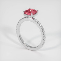 1.61 Ct. Padparadscha Sapphire Ring, Platinum 950 2