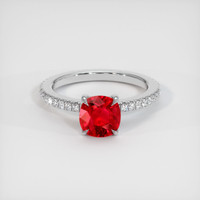 1.11 Ct. Ruby Ring, Platinum 950 1