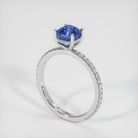 2.24 Ct. Blue Sapphire Ring, Platinum 950 2