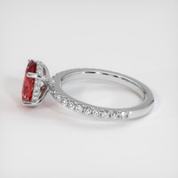 1.83 Ct. Reddish Pink Sapphire Ring, Platinum 950 4