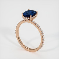 2.34 Ct. Sapphire Ring, 14K Rose Gold 2