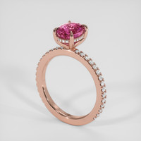 2.41 Ct. Pink Sapphire Ring, 14K Rose Gold 2