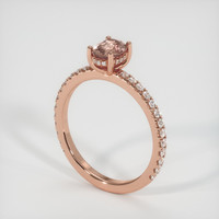 0.84 Ct. Sapphire Ring, 14K Rose Gold 2
