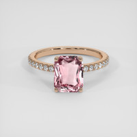 2.89 Ct. Purplish Pink Sapphire Ring, 14K Rose Gold 1