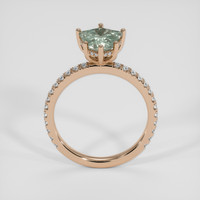 2.55 Ct. Bluish Green Sapphire Ring, 14K Rose Gold 3