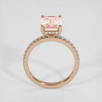 3.92 Ct. Padparadscha Sapphire Ring, 14K Rose Gold 3