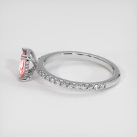0.97 Ct. Padparadscha Sapphire Ring, 10K White Gold 4