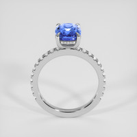 3.03 Ct. Blue Sapphire Ring, 10K White Gold 3