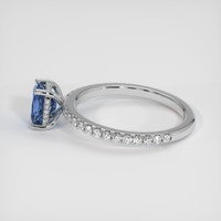 1.43 Ct. Greyish Blue Sapphire Ring, 10K White Gold 4