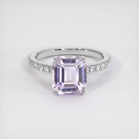 3.55 Ct. Purple Sapphire Ring, 10K White Gold 1