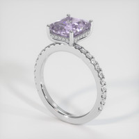 3.55 Ct. Purple Sapphire Ring, 10K White Gold 2