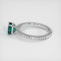 1.21 Ct. Bluish Green Sapphire Ring, 10K White Gold 4