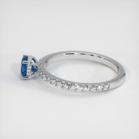 0.62 Ct. Sapphire Ring, 14K White Gold 4