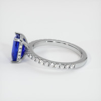 2.50 Ct. Blue Sapphire Ring, 14K White Gold 4