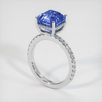 5.69 Ct. Sapphire Ring, 14K White Gold 2