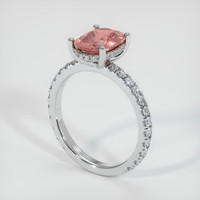 1.84 Ct. Pink Sapphire Ring, 14K White Gold 2