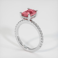 1.96 Ct. Padparadscha Sapphire Ring, 14K White Gold 2